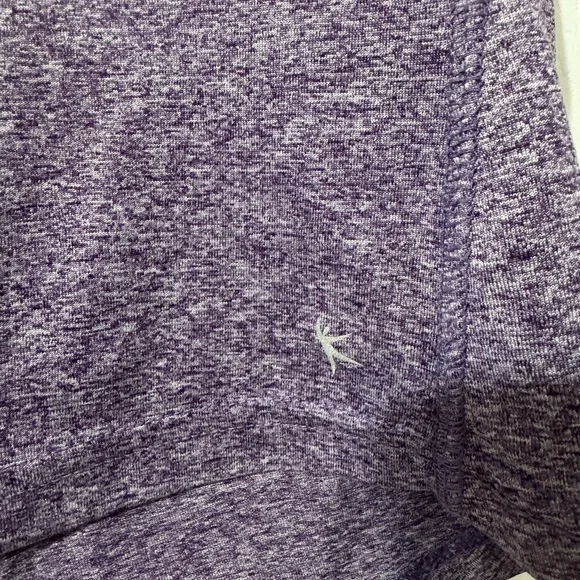 Danskin Heathered Purple Short Sleeve Athletic Tee - Picture 3 of 4